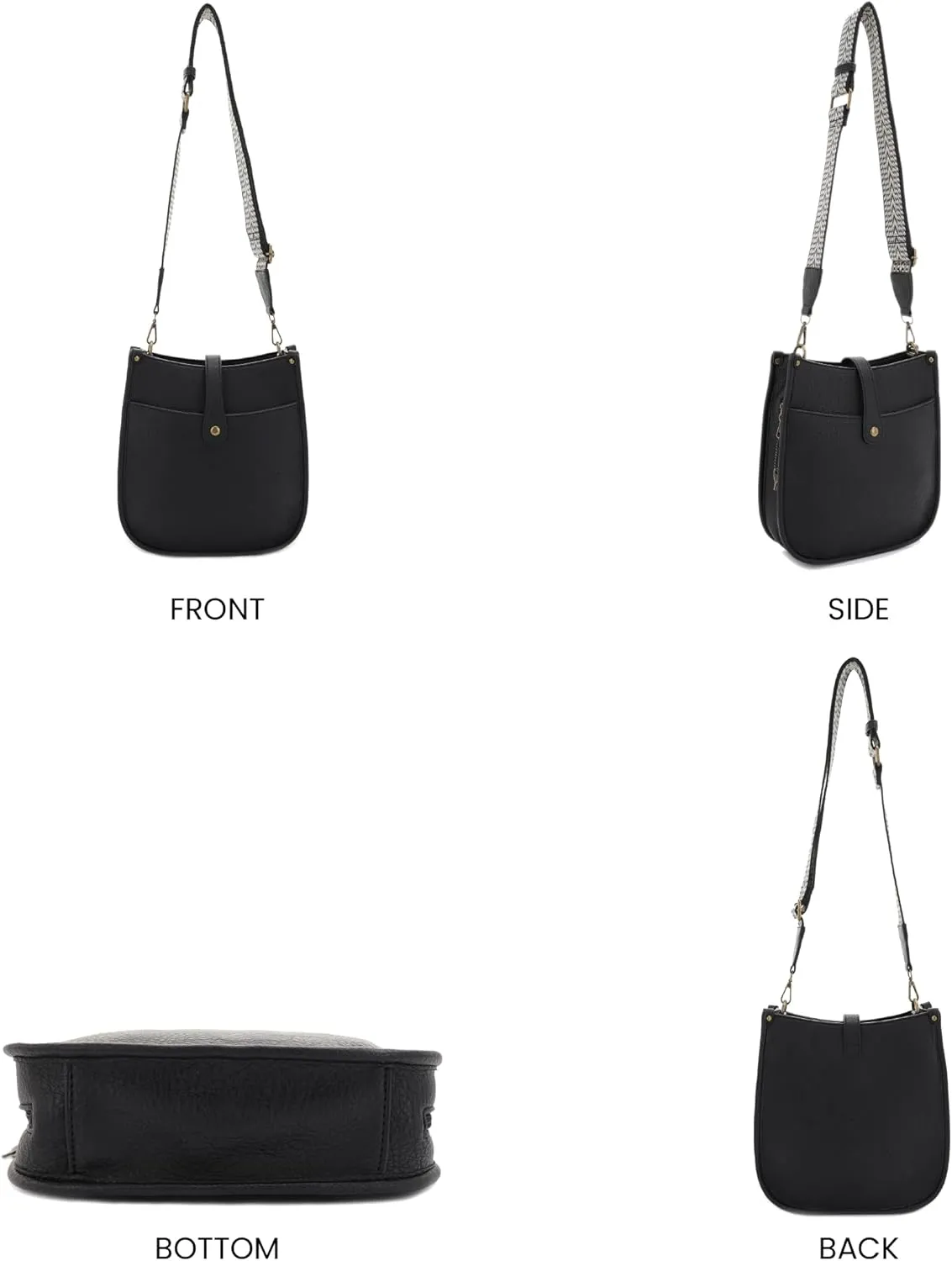 JESSIE & JAMES | Chelsea Concealed Carry Crossbody bag, Lock and Key HoboPurse with Wide Webbing Shoulder Strap