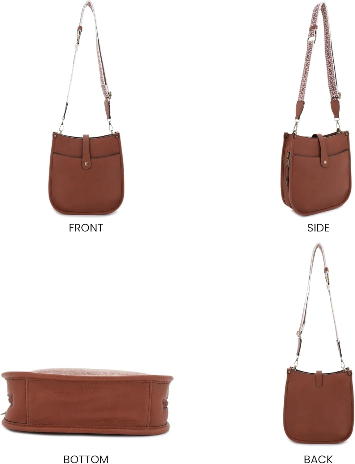 JESSIE & JAMES | Chelsea Concealed Carry Crossbody bag, Lock and Key HoboPurse with Wide Webbing Shoulder Strap