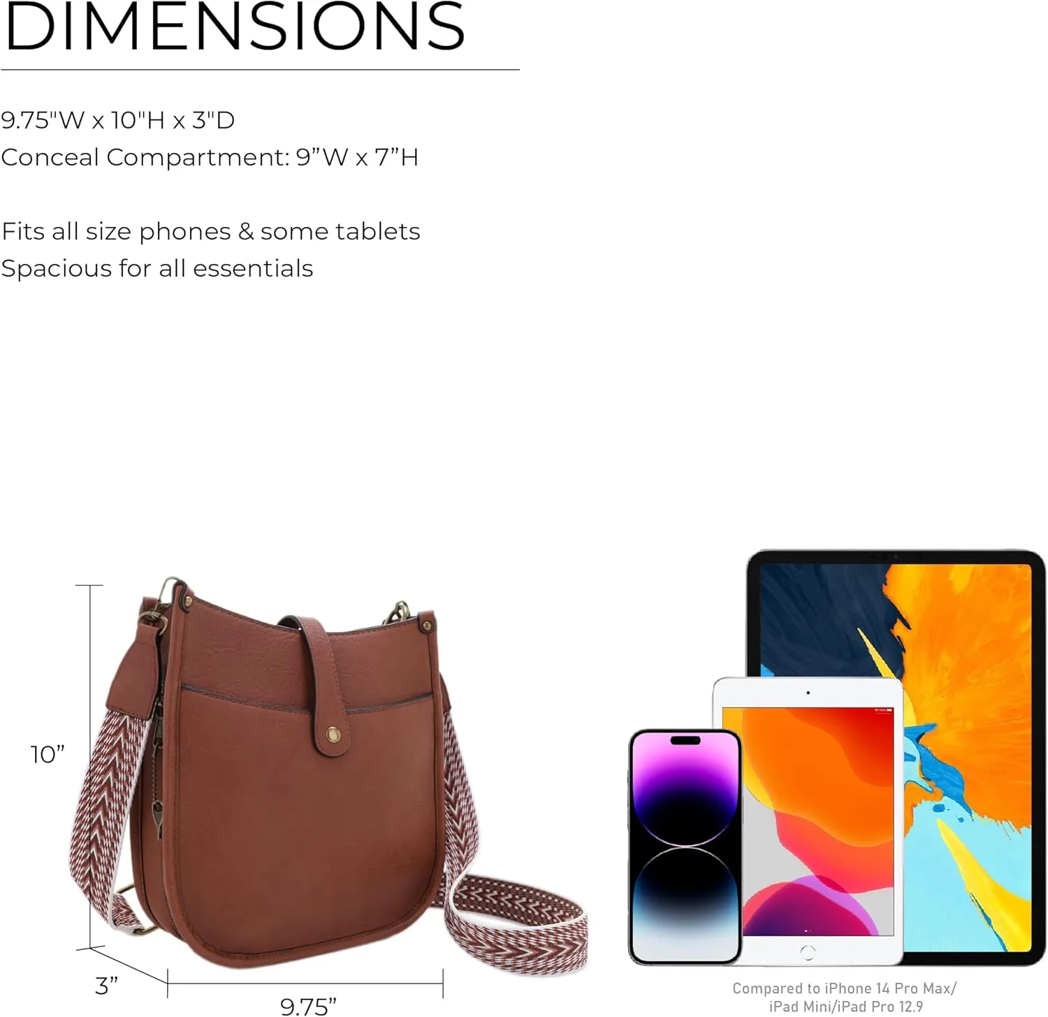 JESSIE & JAMES | Chelsea Concealed Carry Crossbody bag, Lock and Key HoboPurse with Wide Webbing Shoulder Strap