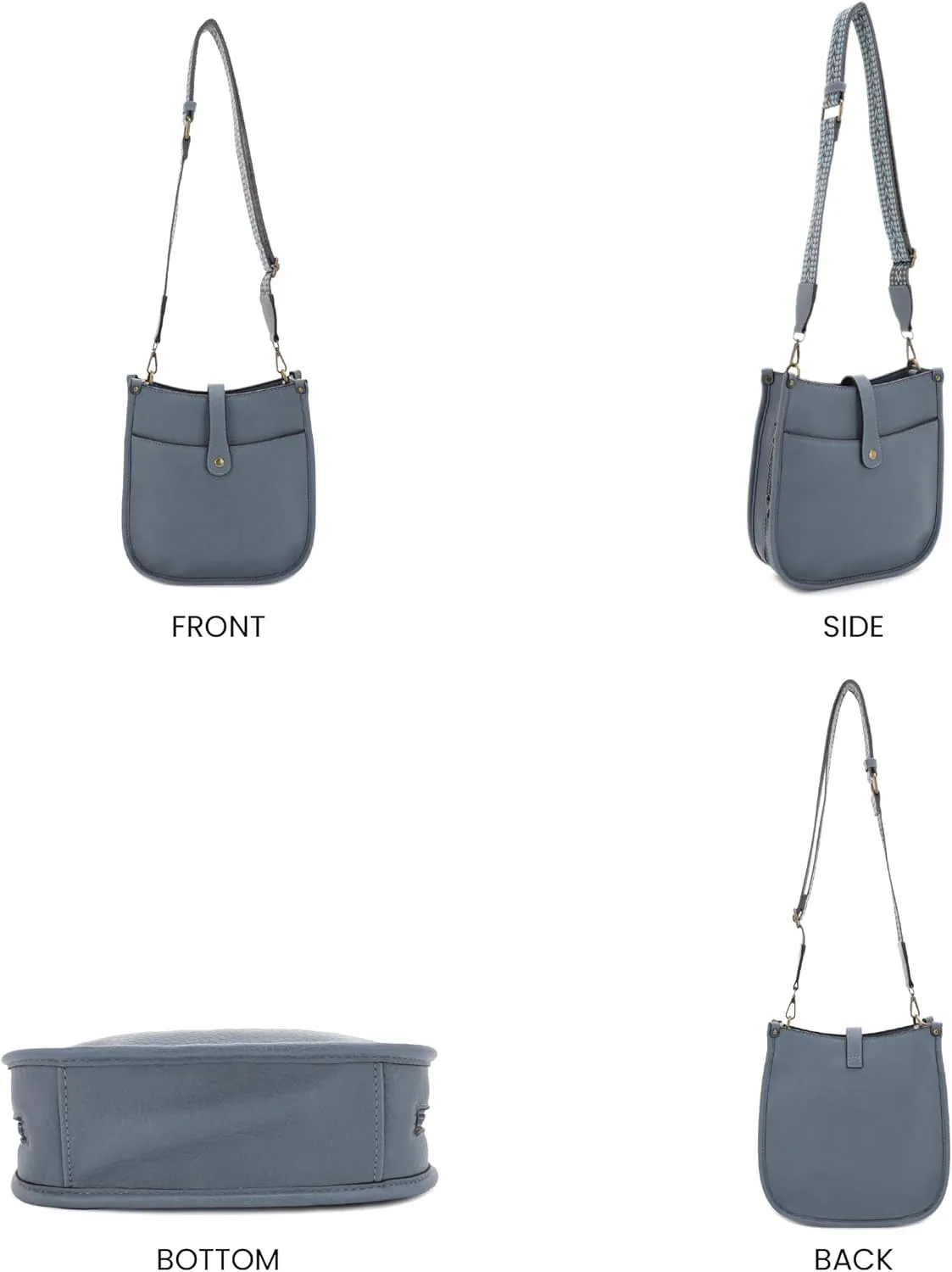 JESSIE & JAMES | Chelsea Concealed Carry Crossbody bag, Lock and Key HoboPurse with Wide Webbing Shoulder Strap