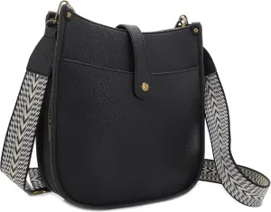 JESSIE & JAMES | Chelsea Concealed Carry Crossbody bag, Lock and Key HoboPurse with Wide Webbing Shoulder Strap