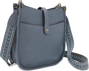 JESSIE & JAMES | Chelsea Concealed Carry Crossbody bag, Lock and Key HoboPurse with Wide Webbing Shoulder Strap
