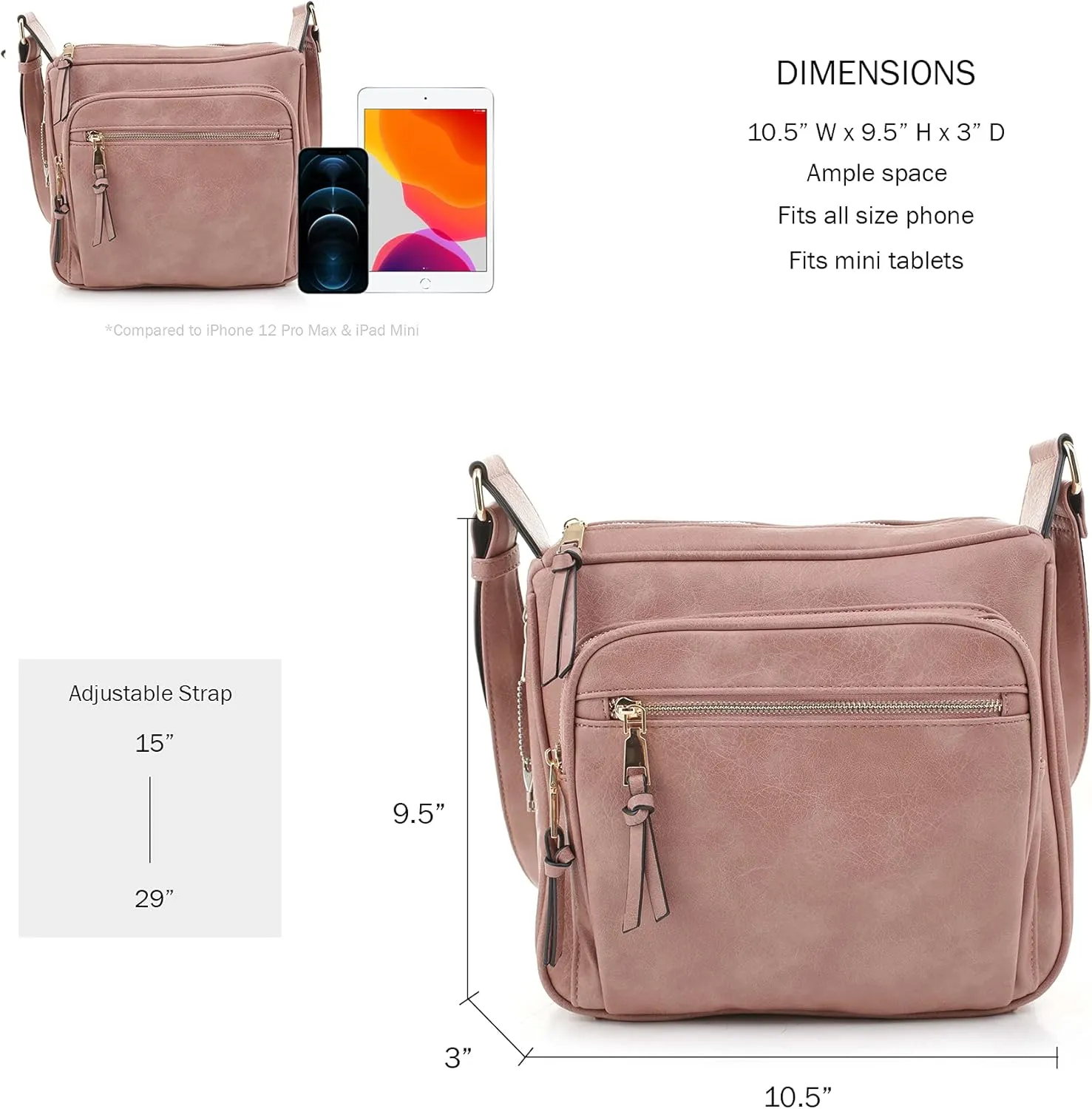 JESSIE & JAMES | Concealed Carry RFID Blocking Crossbody Purse for Women with Lock and Key