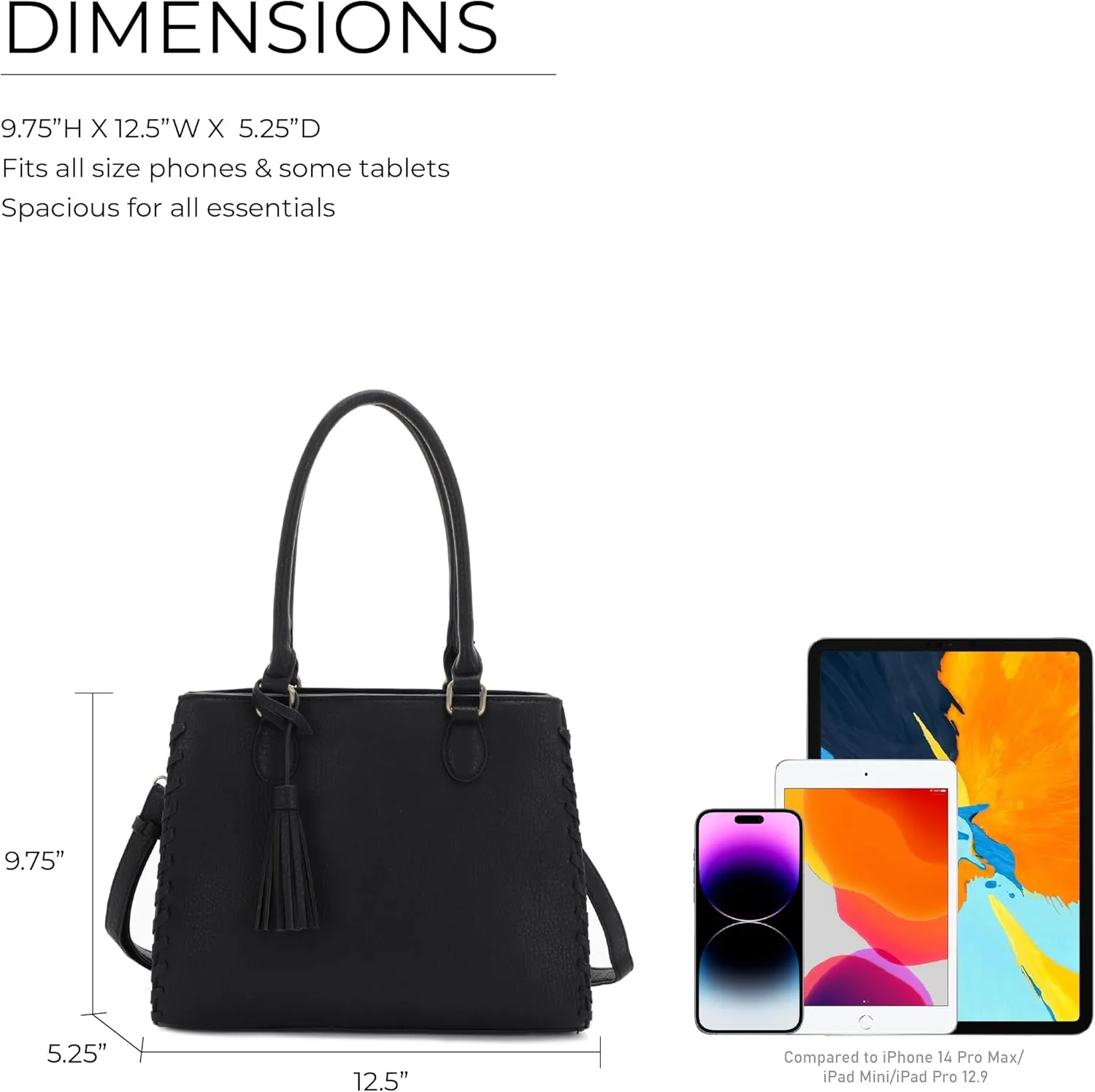 JESSIE & JAMES | Lioness Concealed Carry Satchel Bag with Tassel, Top Handle Purse with Crossbody Shoulder Strap