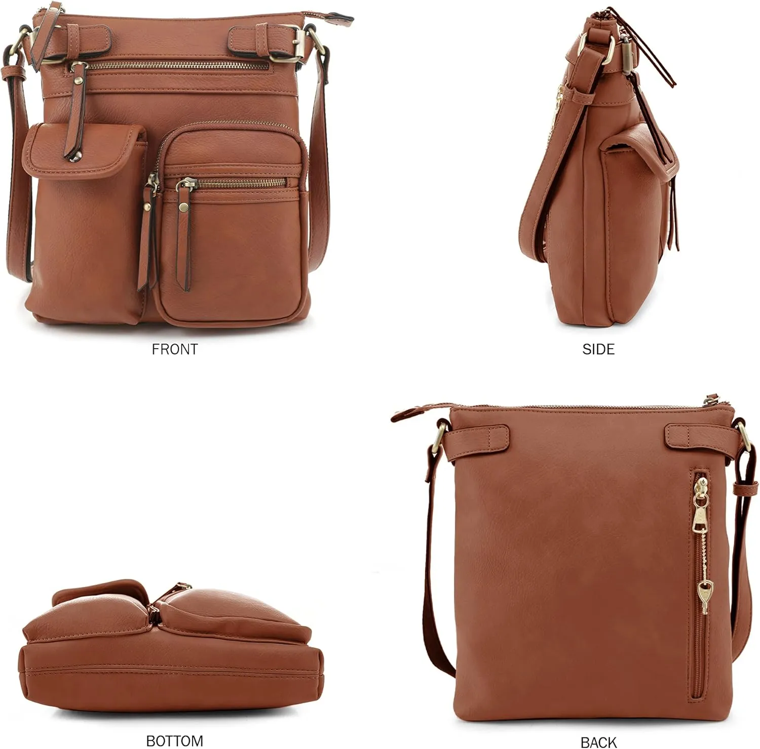 JESSIE & JAMES Robin Multipocket Concealed Carry Crossbody Bag with Lock and Key