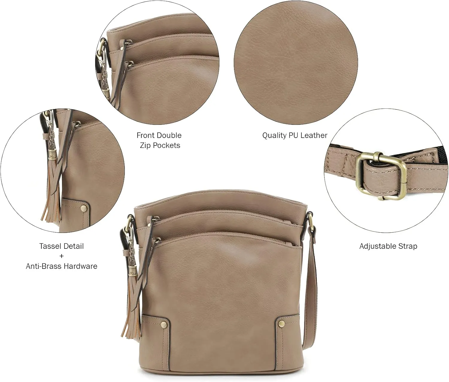 JESSIE & JAMES Robin Multipocket Concealed Carry Crossbody Bag with Lock and Key