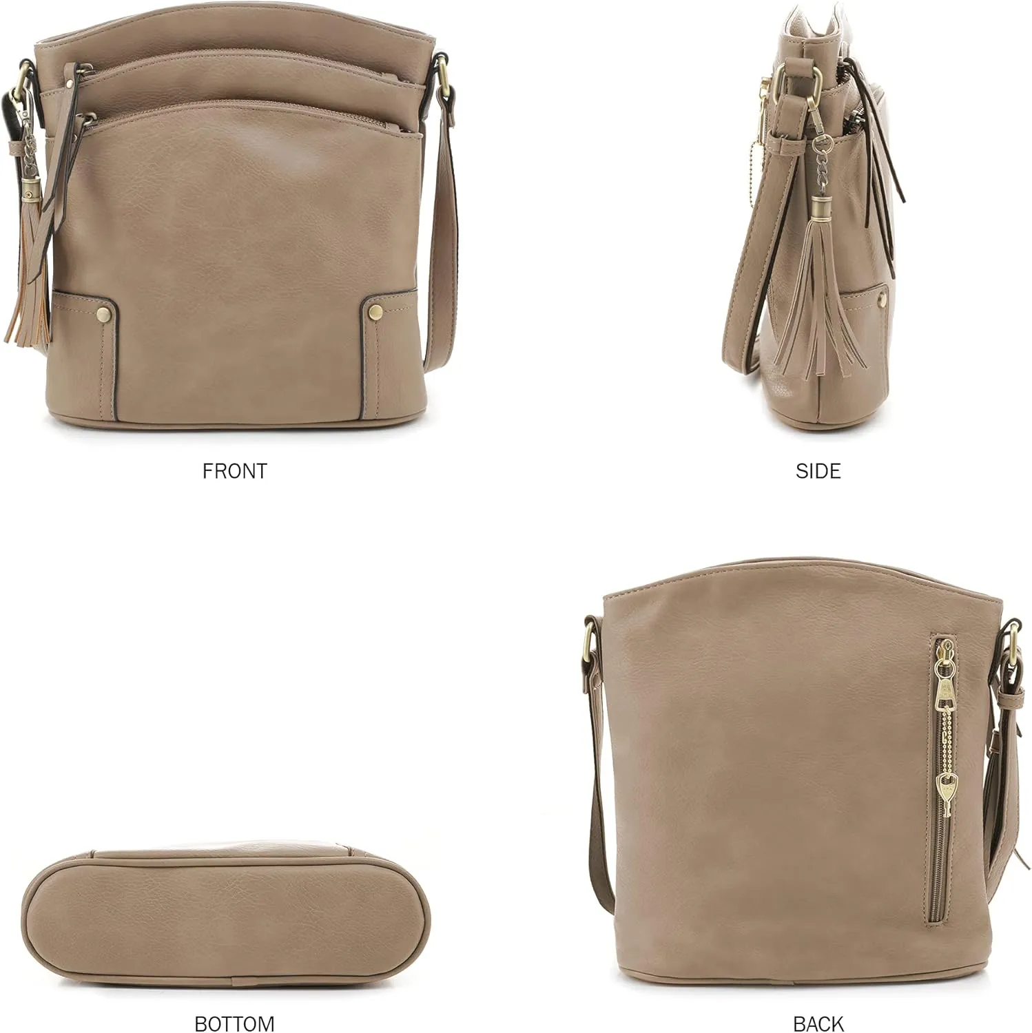 JESSIE & JAMES Robin Multipocket Concealed Carry Crossbody Bag with Lock and Key