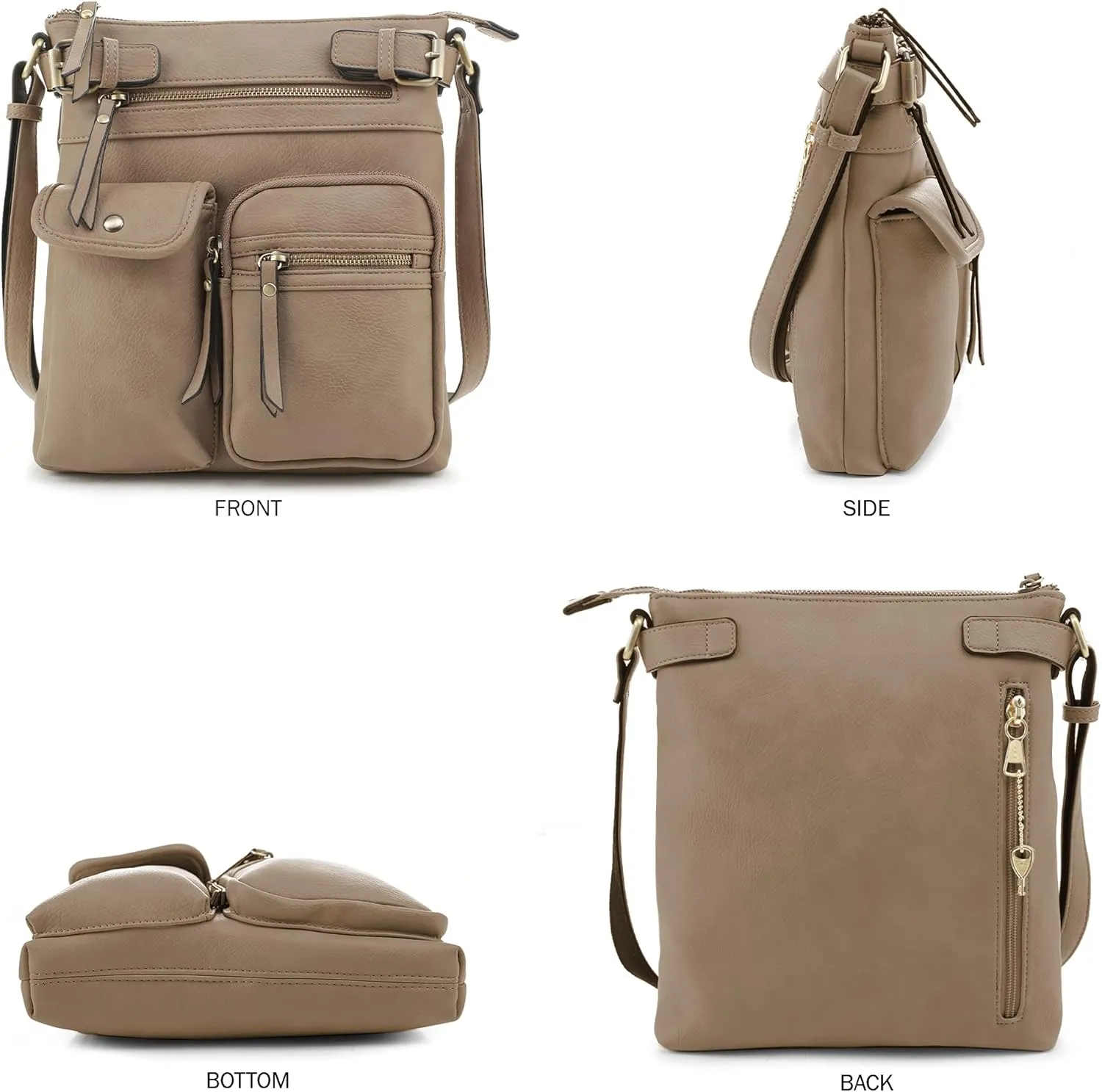JESSIE & JAMES Robin Multipocket Concealed Carry Crossbody Bag with Lock and Key