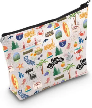 JNIAP California Vacation Gift California Cosmetic Bag California Landmarks Gift (California Bag)