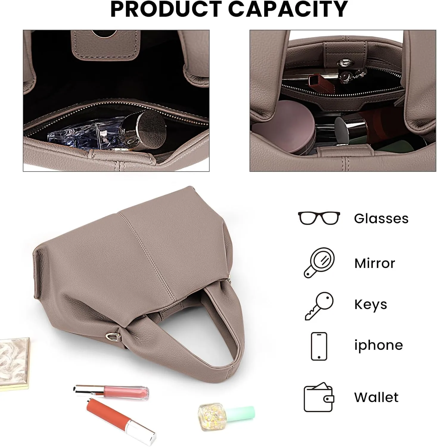 JQWYGB Cloud Pouch Dumpling Clutch Purse Women Tote Shoulder Retro Crossbody Bag with Removable Strap