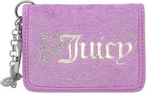 Juicy Couture Women's Card Case with Key Holder (Wing It Violet Tulle)