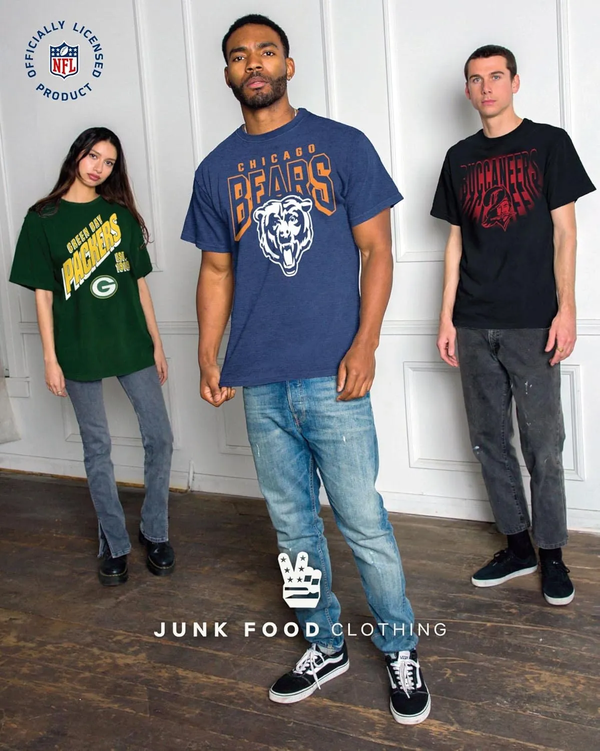 Junk Food Clothing x NFL - Classic Team Logo - Unisex Adult Pullover Hoodie - Officially Licensed NFL Apparel