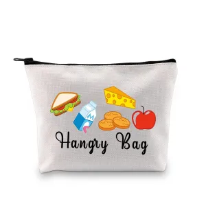 JXGZSO Funny Foodie Gift Hangry Bag Snack Travel Bags Emergency Snacks Food Storage Bag Snack Lover Gift