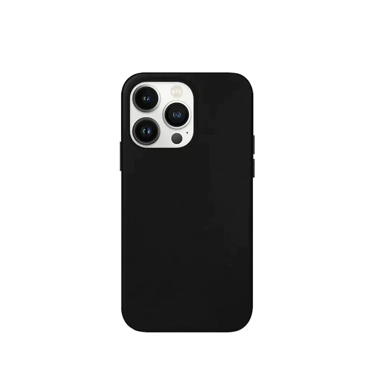 K-doo iPhone 15 Leather Case Back Cover- Black