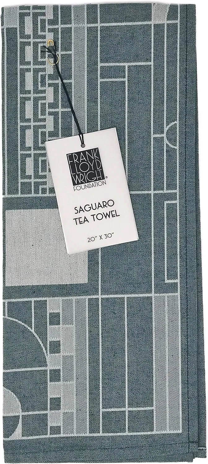 KAF Home Frank Lloyd Wright Woven Jacquard Tea Towel Made in Portugal, 20 x 30-inch 100-Percent Cotton (Saguaro)