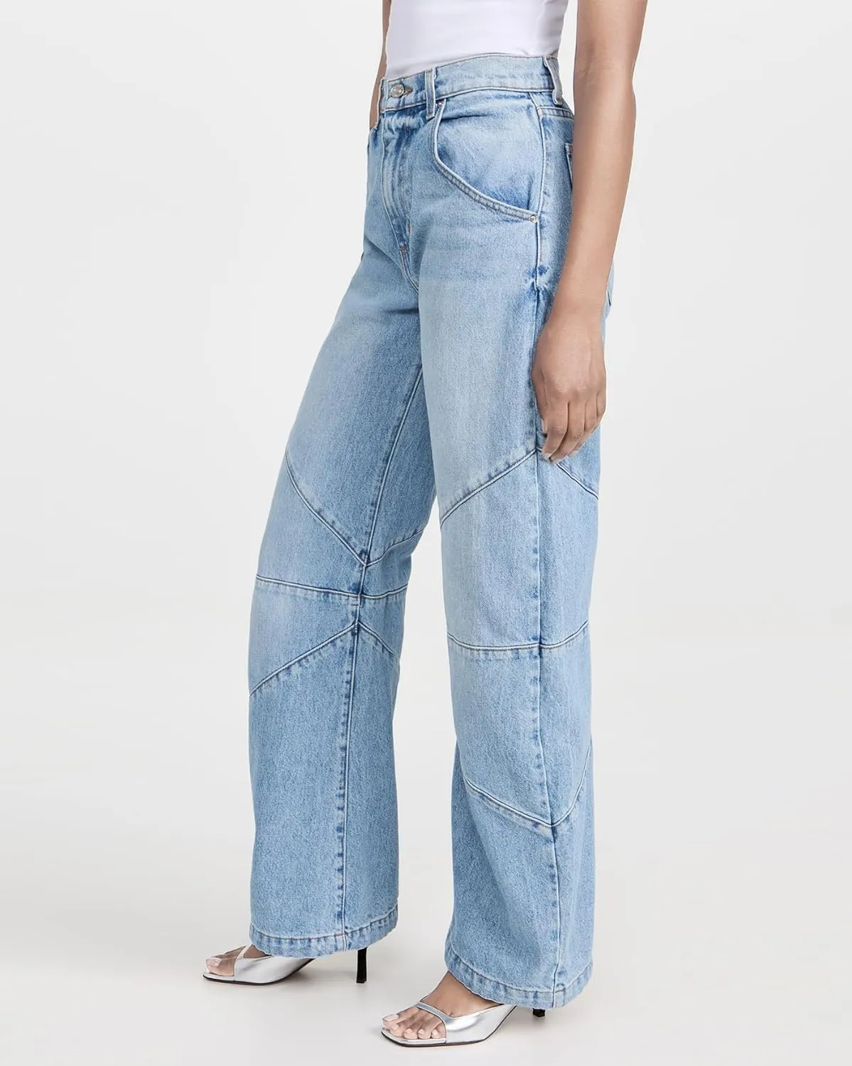 Kedera Women's Baggy Wide Leg Barrel Jeans Horseshoe Casual Boyfriend Denim Pants Loose Fit Trousers