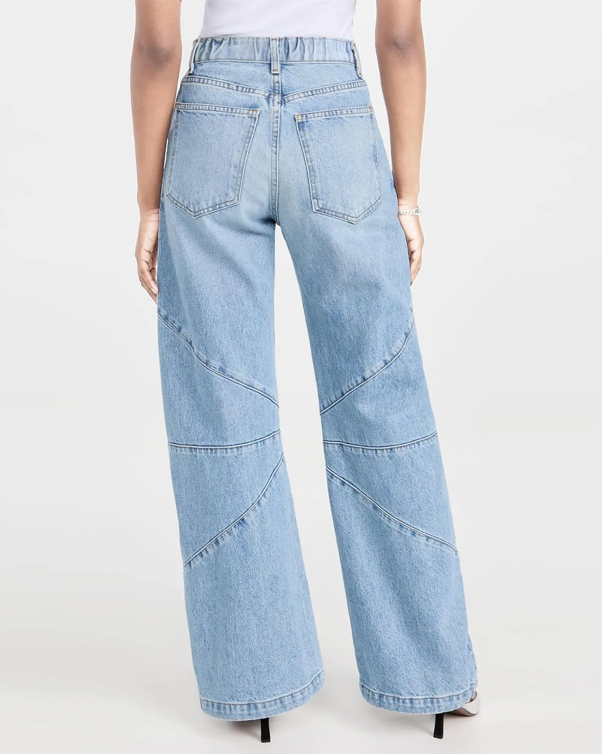 Kedera Women's Baggy Wide Leg Barrel Jeans Horseshoe Casual Boyfriend Denim Pants Loose Fit Trousers