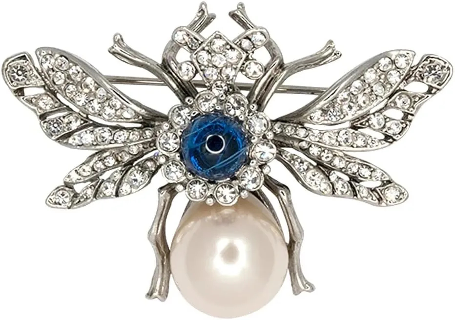 Kenneth Jay Lane Animal & Bug Brooches (Bee with Sapphire)