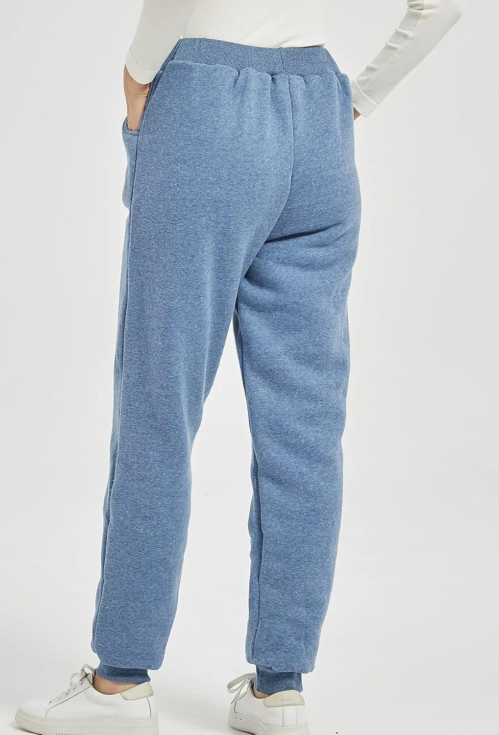Kissonic Women's Warm Fleece Joggers Pants Athletic Track Sherpa Lined Sweatpants