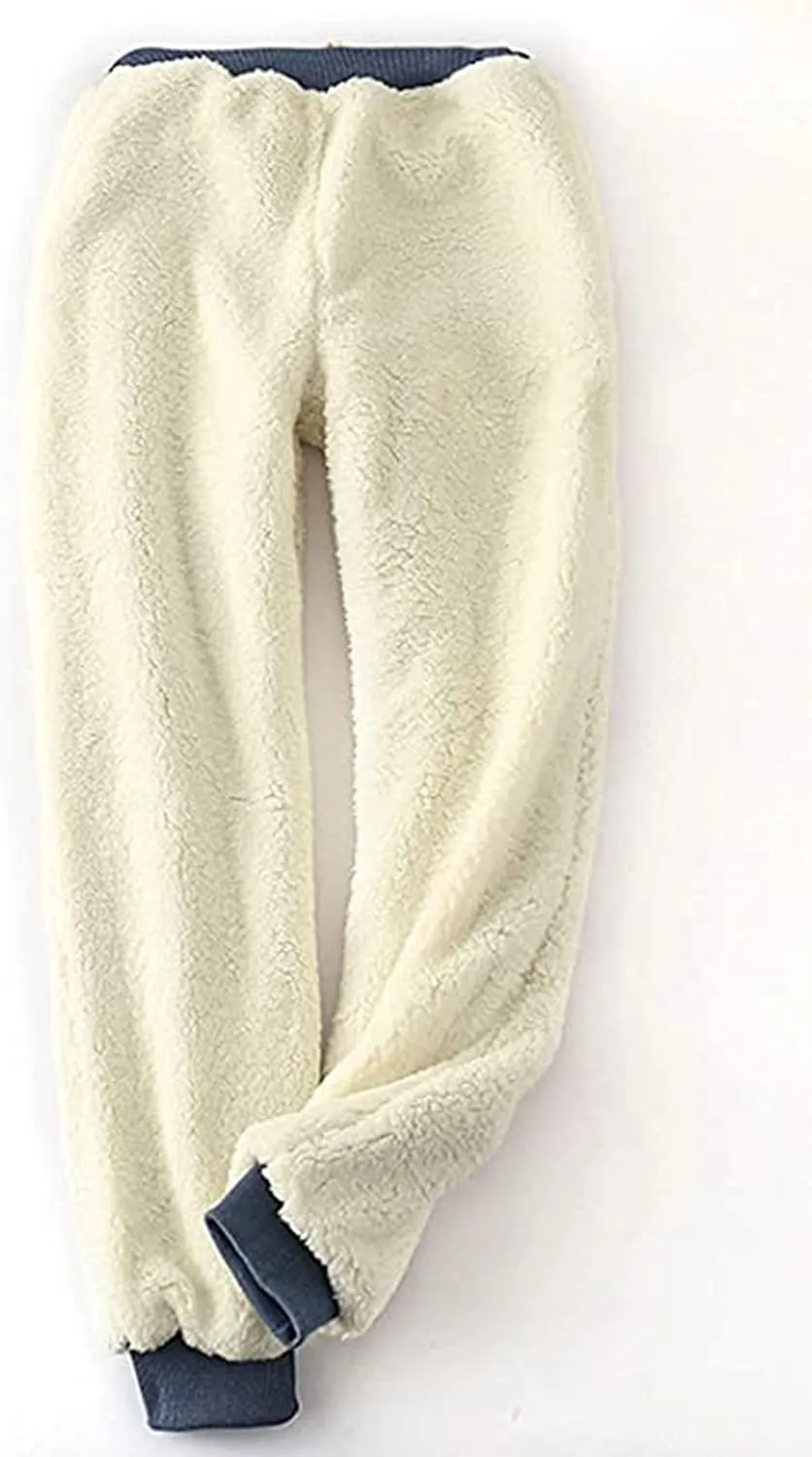 Kissonic Women's Warm Fleece Joggers Pants Athletic Track Sherpa Lined Sweatpants