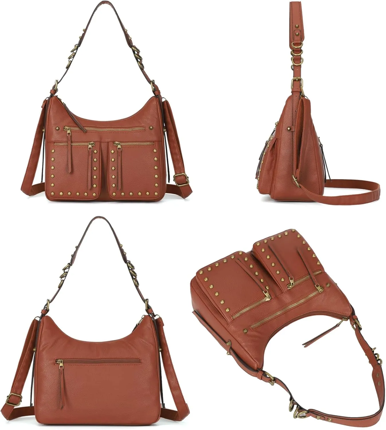 KL928 Large Hobo Shoulder Bag for Women Soft Faux Leather Handbags Fashion Tote Purse Adjustable Strap