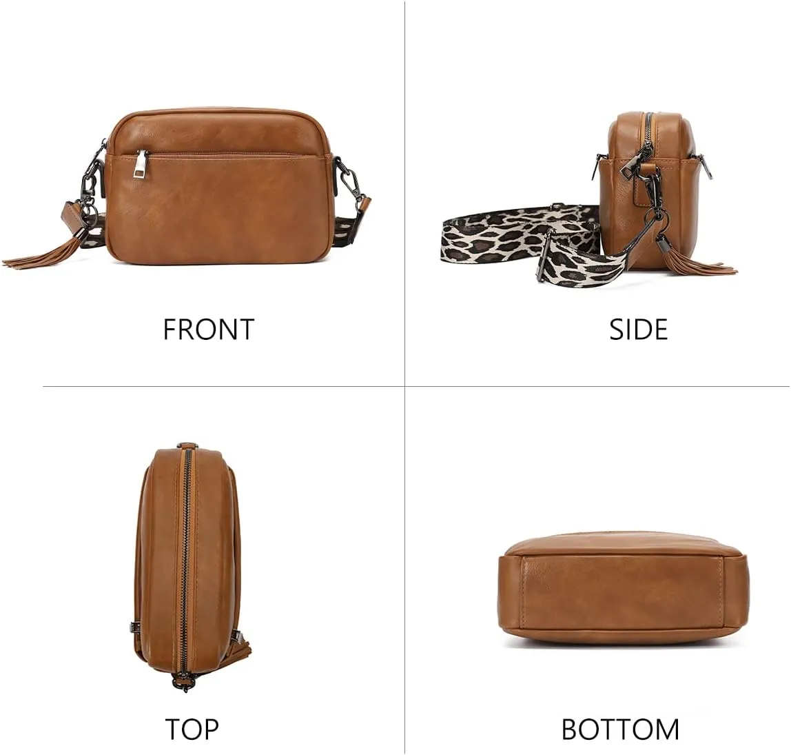 KL928 Small Crossbody Bag for Women, Soft FAUX Leather Cell Phone Purse，Adjustable Strap Shoulder Handbags Wallet Purse