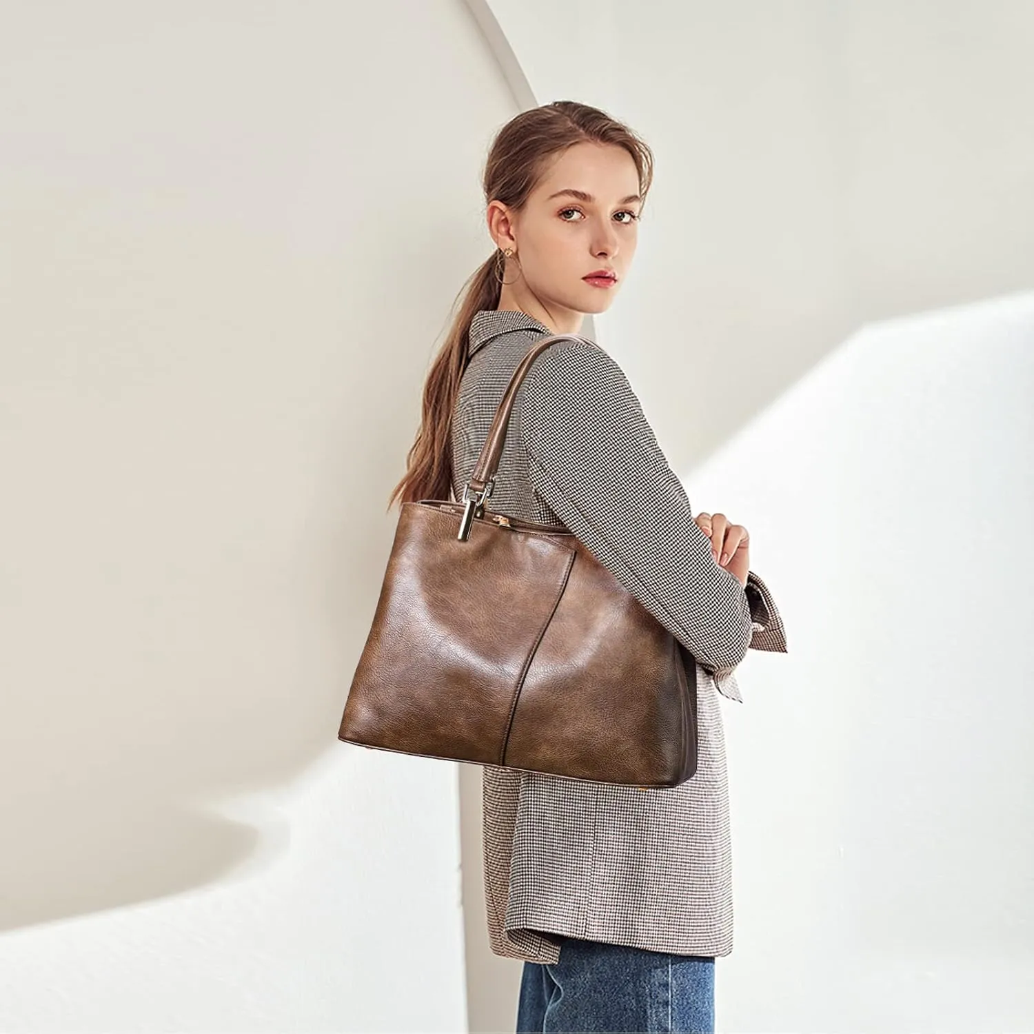 KouLi Buir Hobo, PU Leather Purses and Handbags - Shoulder, Crossbody, Top Handle, Tote Bags for Women