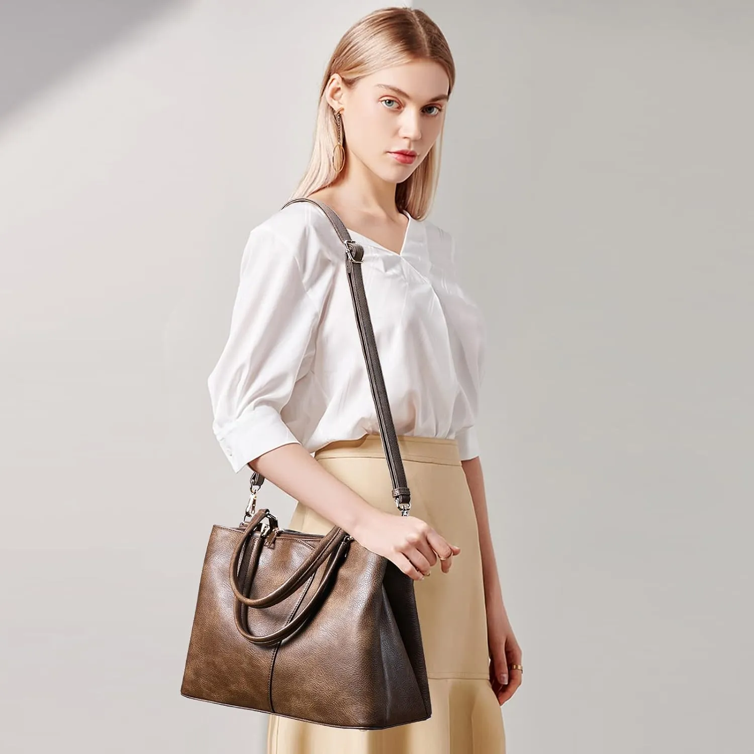 KouLi Buir Hobo, PU Leather Purses and Handbags - Shoulder, Crossbody, Top Handle, Tote Bags for Women