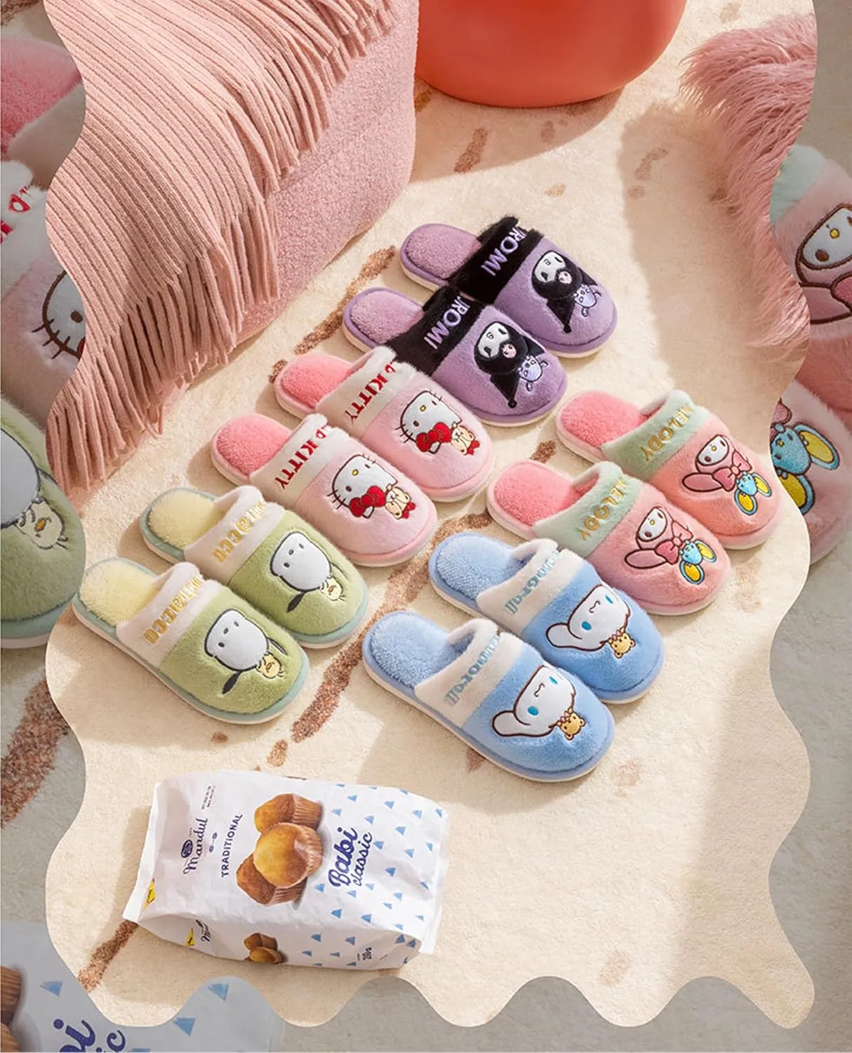 Kuromi Home Slippers for Girls Kids Children
