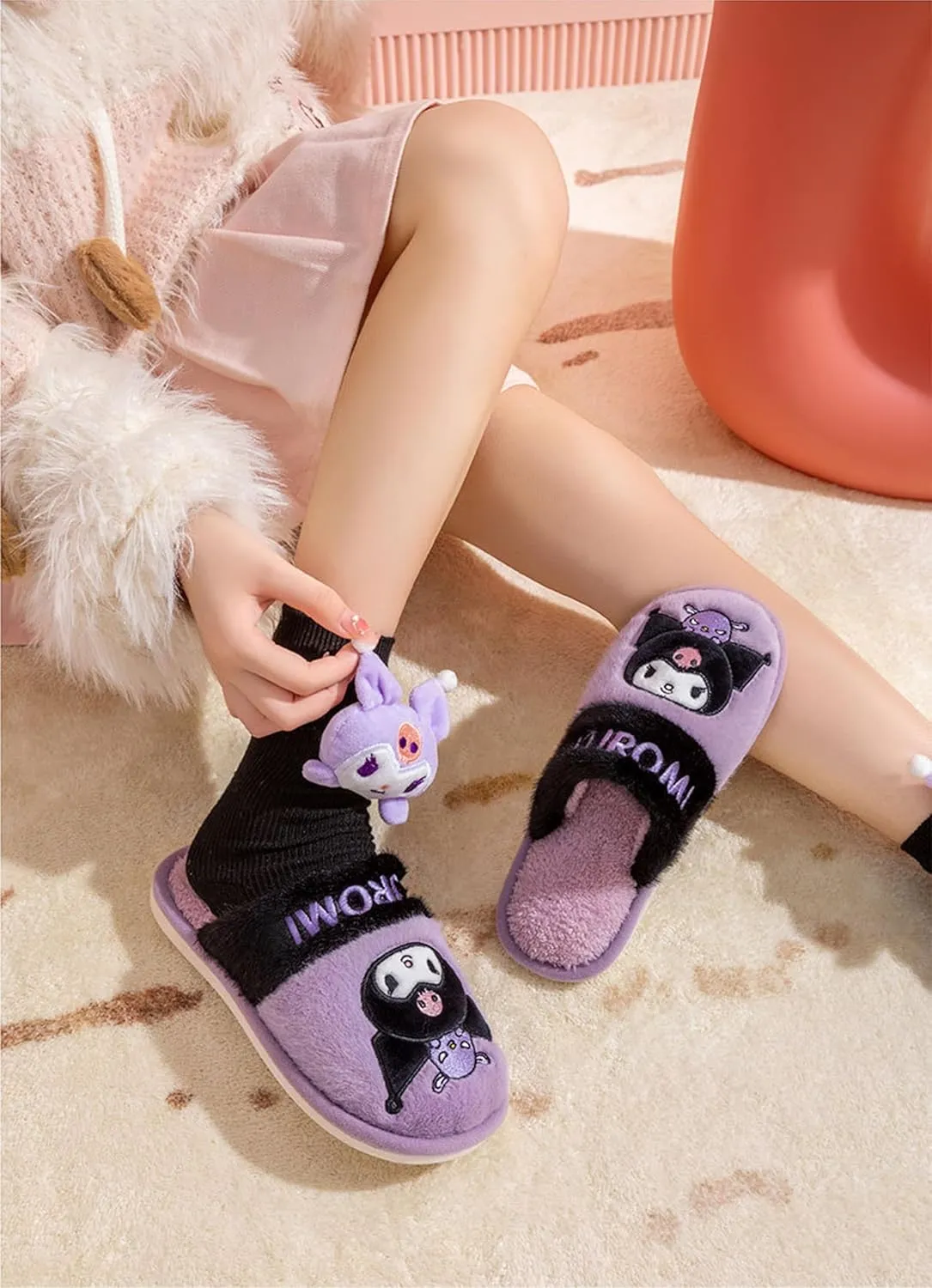 Kuromi Home Slippers for Girls Kids Children