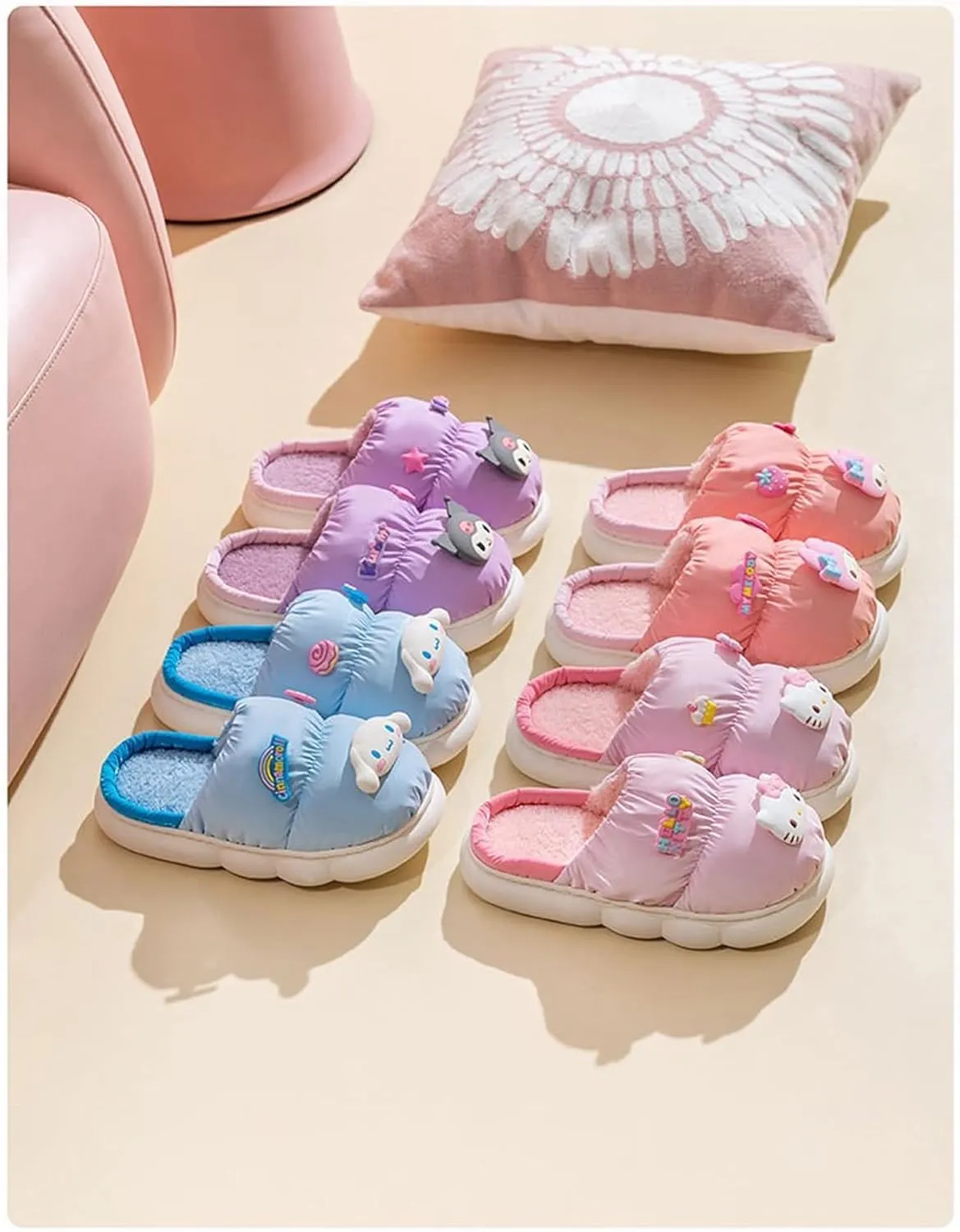 Kuromi Home Slippers for Girls Kids Children