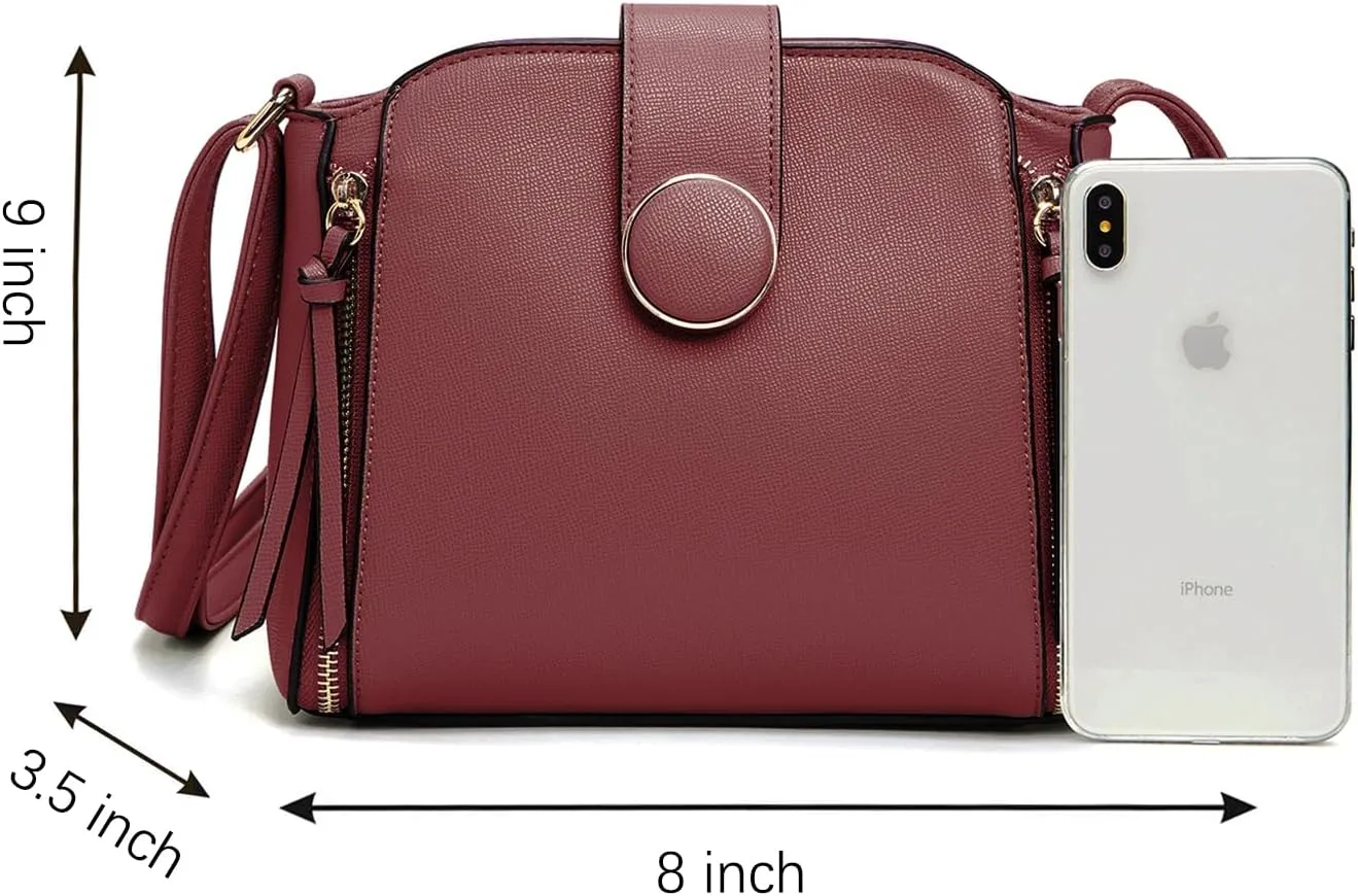 LA TERRE Lightweight Medium Crossbody Bag, Crossbody Purse Shoulder Bag for Women with Adjustable Strap