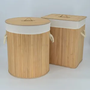 Large Bamboo Woven Laundry Hamper