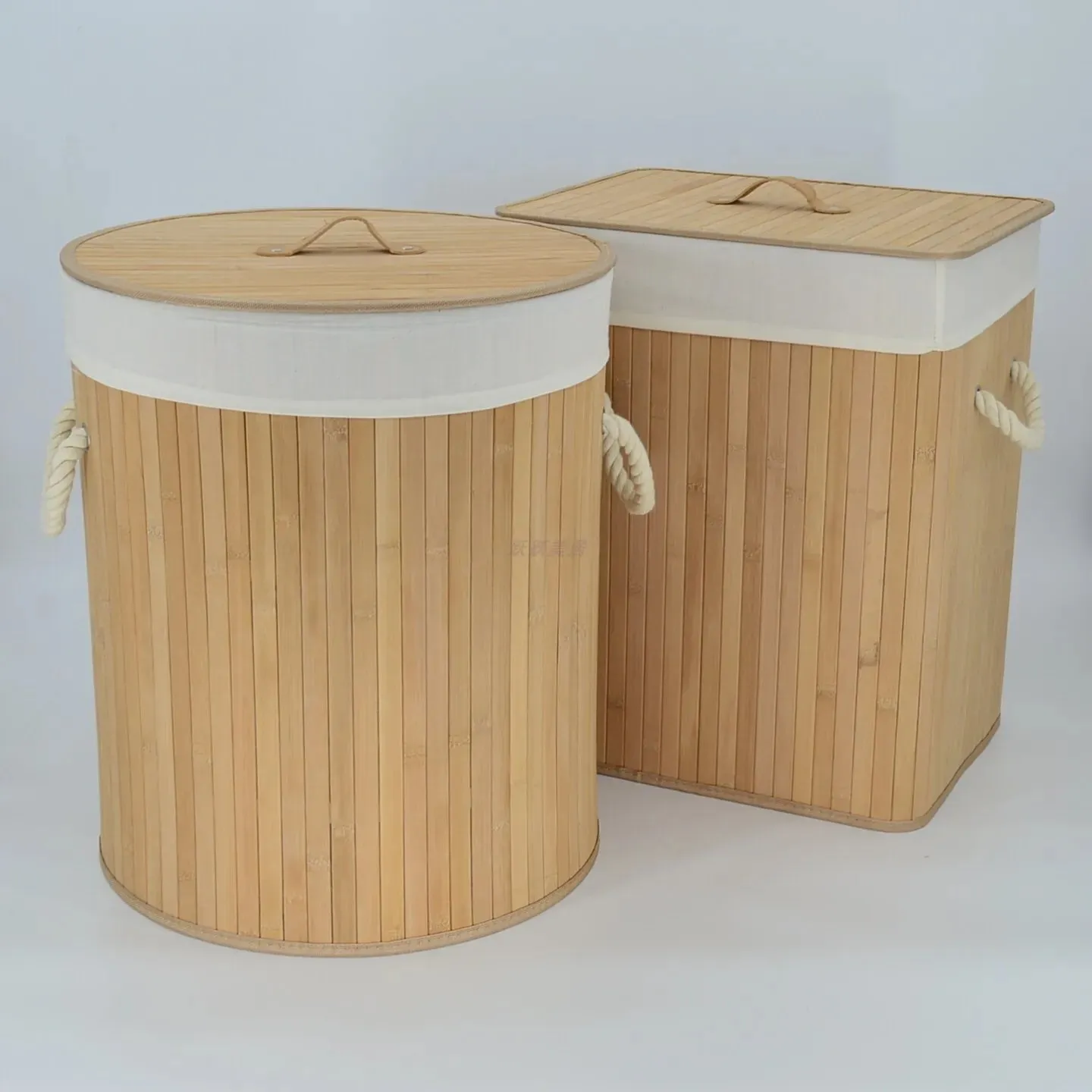 Large Bamboo Woven Laundry Hamper