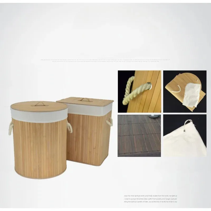 Large Bamboo Woven Laundry Hamper