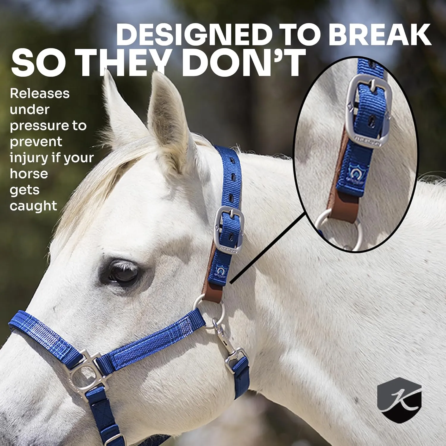 Leather Breakaway Strap for Horse Halter by Kensington Repair Kit for Damaged Breakaway Halters Leather Breaks If Halter Catches an Immobile Object for Horse Safety