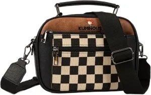 Leather Crossbody Bag for Women,Small Cross Body Trendy Vegan Purses for Women with Adjustable Shoulder Strap