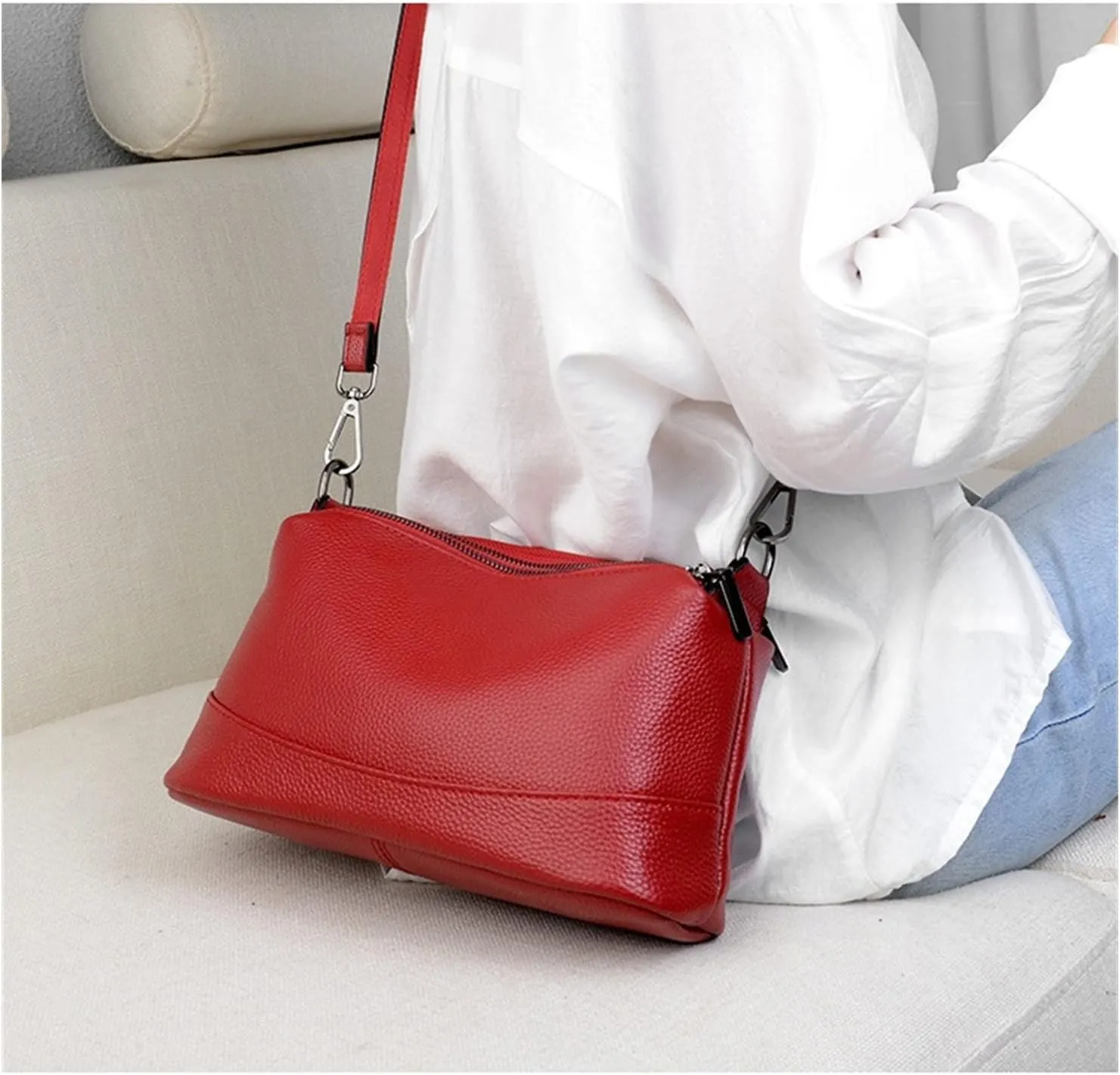 Leather Handbags Women Bags Soft Leather Ladies Crossbody Bag Fashion Luxury Female Shoulder Tote Bag