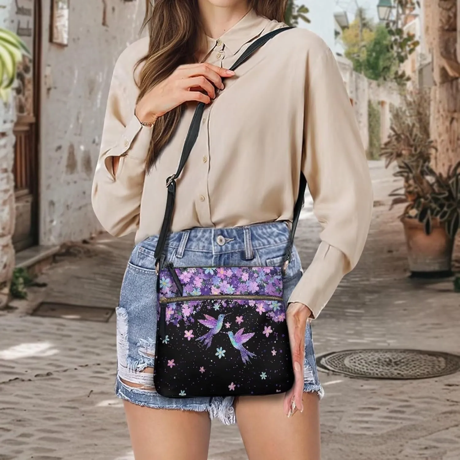 Leather Shoulder Bag for Women Large Crossbody Handbag Sling Hobo Bag with Adjustable Strap for Business Dating