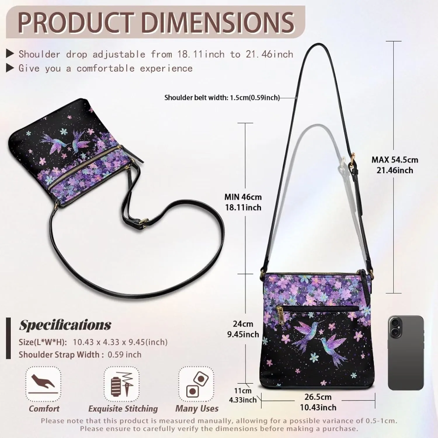 Leather Shoulder Bag for Women Large Crossbody Handbag Sling Hobo Bag with Adjustable Strap for Business Dating