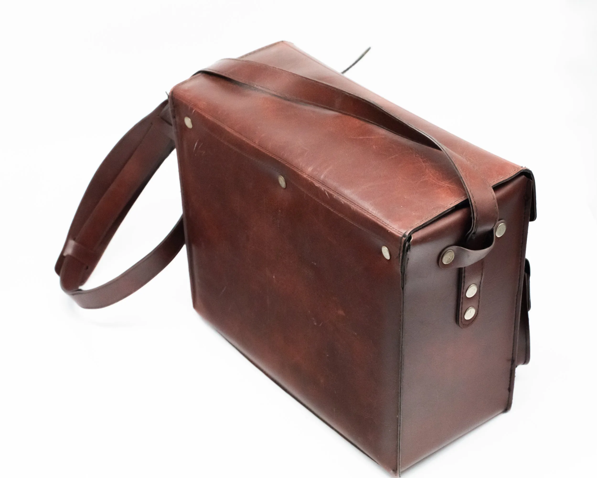 Leather Vintage Camera Messenger Bag (Medium) (Second Hand)