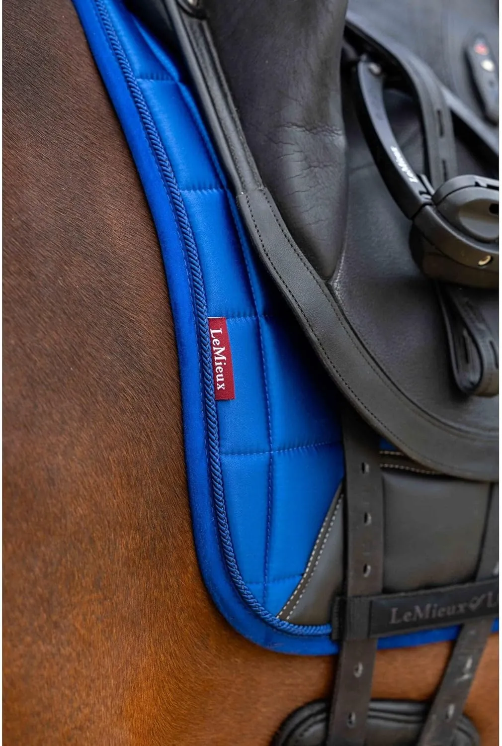 LeMieux Loire Classic Dressage Square - Woven Satin Fabric - Breathable & Soft - Bamboo Lining - Saddle Pads for Horses - Equestrian Riding Equipment and Accessories