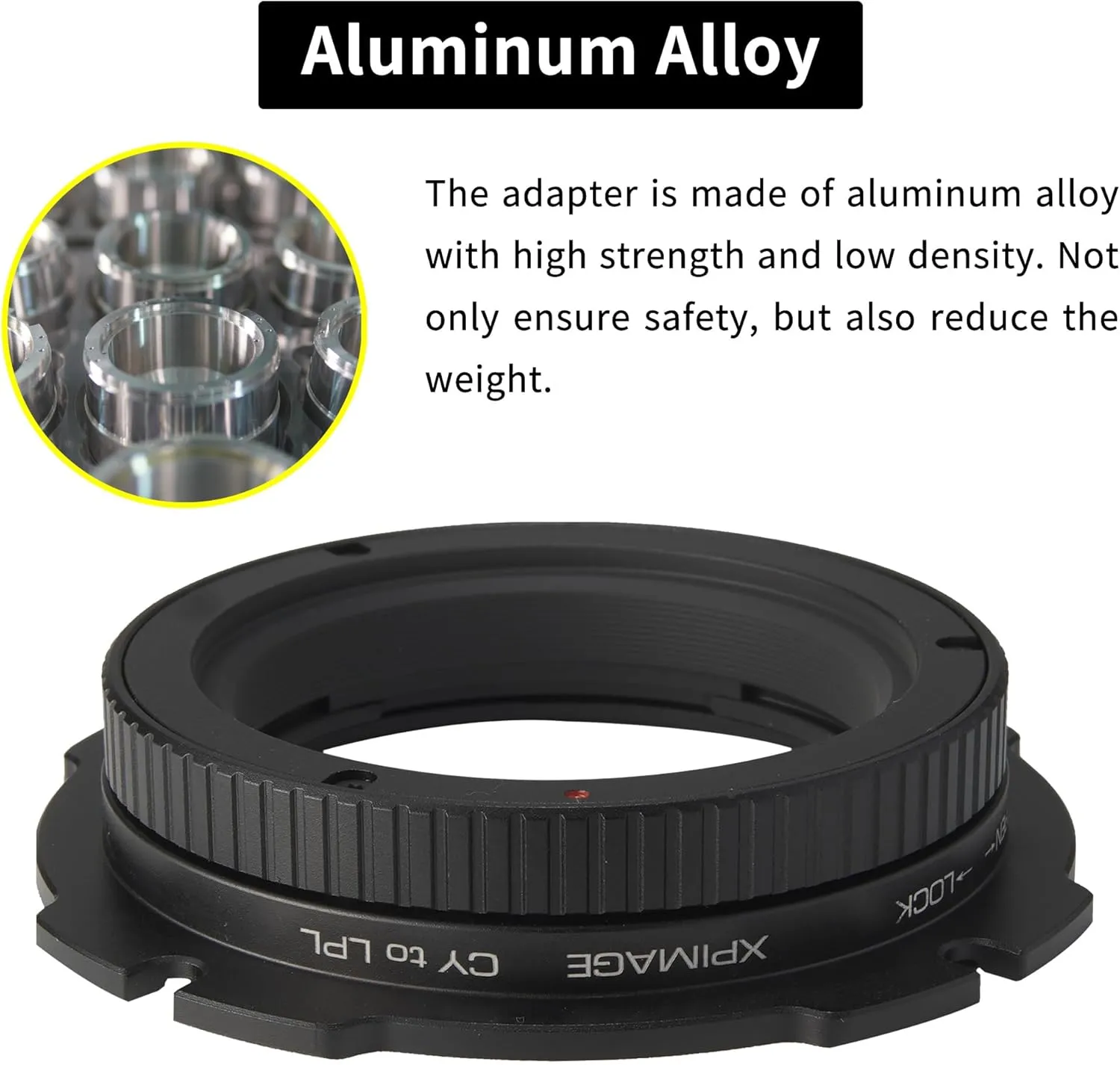 Lens Mount Adapter Ring for Contax Yashica CY Lens to LPL Camcorder Cinema Camera