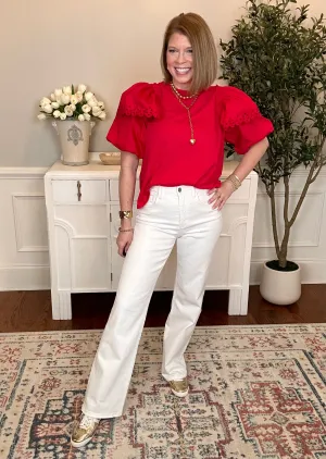 Leslie 90’s Vintage Flare | White