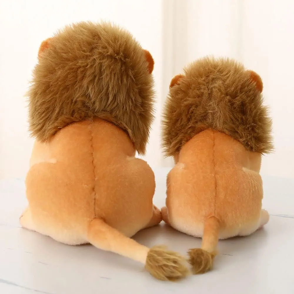 Lion Plush Toy - Golden Stuffed Lion, 11inches Plush Simulation Animals - Realistic Plush Lion Gifts for Kids (Sitting, 11 inches)