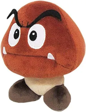Little Buddy Super Mario All Star Collection 1427 Goomba Stuffed Plush, 5", Multi-colored