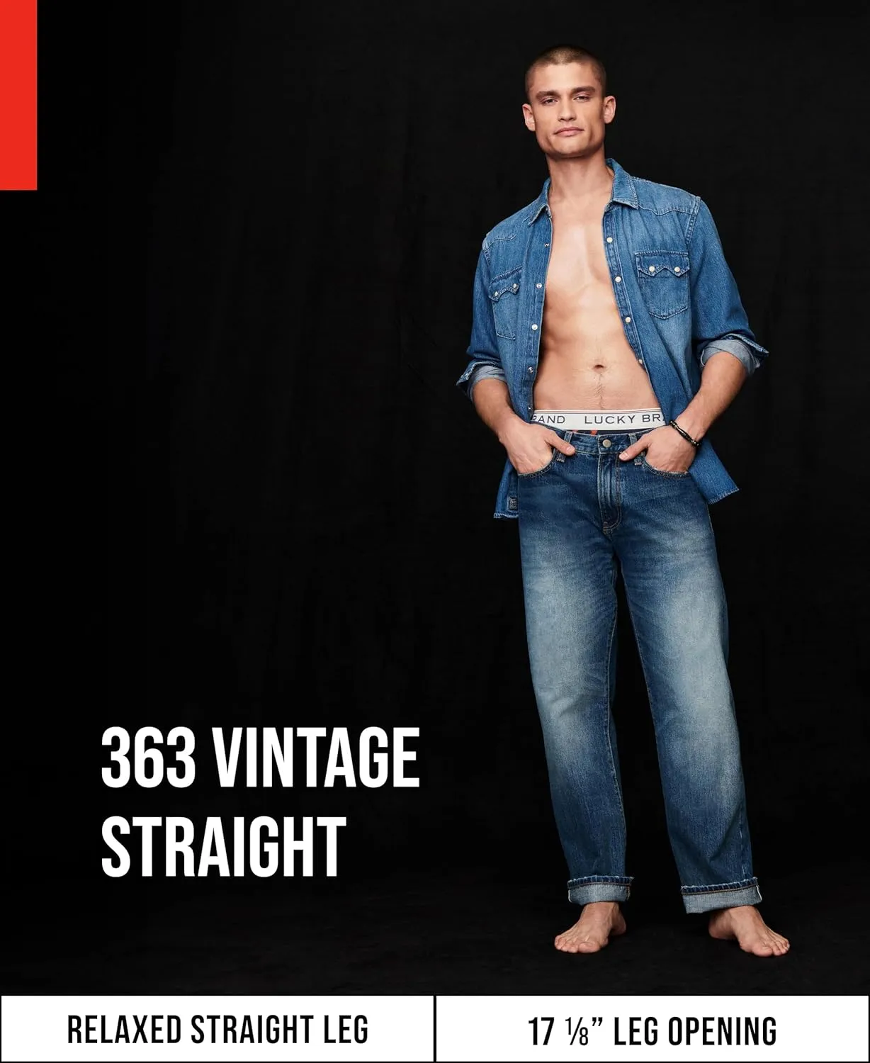Lucky Brand Men's 363 Vintage Straight Coolmax Stretch Jean