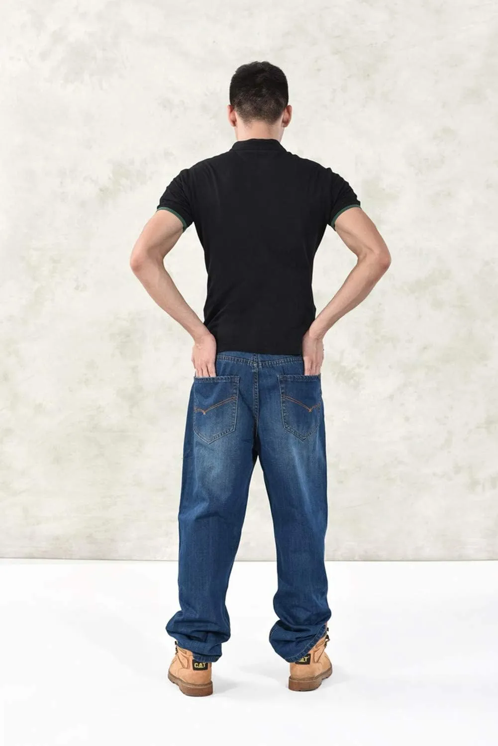 LUOBANIU Men's Baggy Jeans Hip Hop Jeans Loose fit 90s Vintage Cargo Pants Baggy Fit Fashion Dance Skater Skateboard Pants