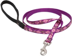 LupinePet Originals 1/2" Rose Garden 6-Foot Padded Handle Leash for Small Pets