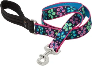 LupinePet Originals 1" Flower Power 6-Foot Padded Handle Leash for Medium and Larger Dogs